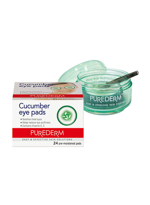 

PureDerm Cucumber Eye Pads, 24 Pieces, Green