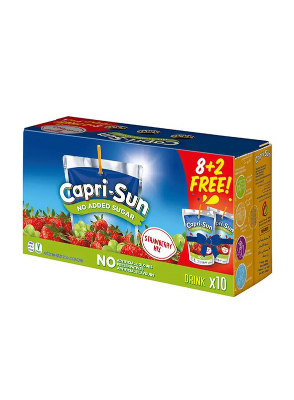 Capri-Sun No Added Sugar Strawberry - 8+2 x 200ml