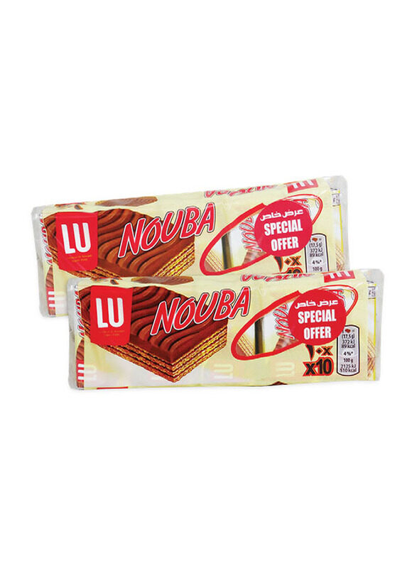 

Mondelez Nouba Choco Bar, 2 Pieces x 10 x 17.5g