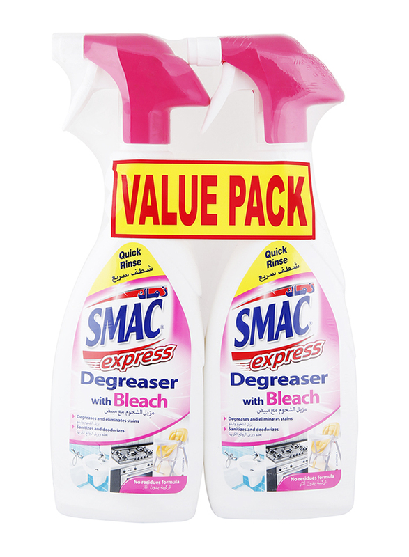Smac Express Degreaser with Bleach, 2 x 650 ml
