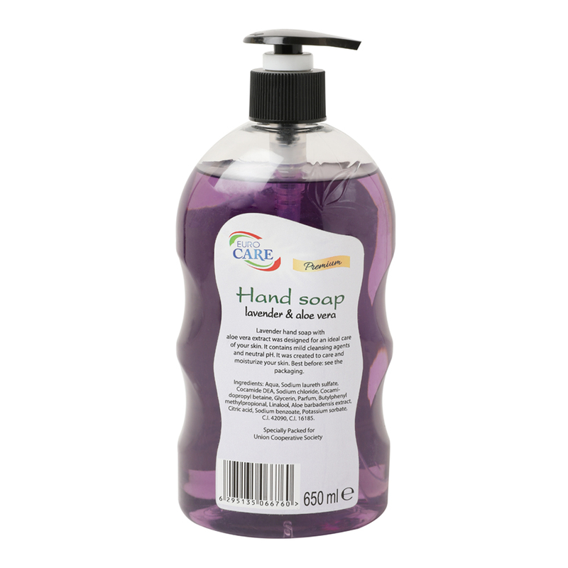 Euro Care Premium Lavender & Aloe Vera Flavour Hand Soap, 650ml