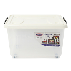 Cosmoplast 33L Plastic Storage Box, 1 Piece, White