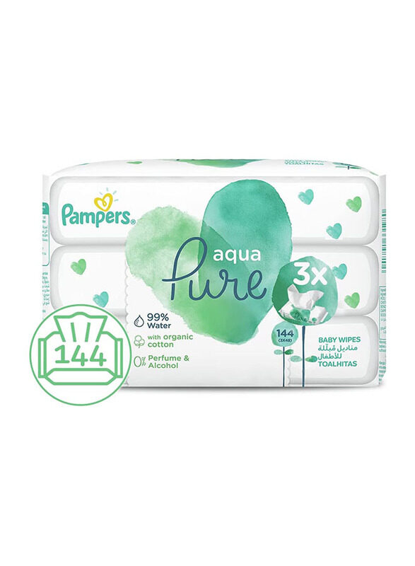 

Pampers 3-Piece 48 Sheets Aqua Pure Wipes for Babies