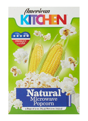 American Kitchen Micro Wave Popcorn Natural, 3 x 85g