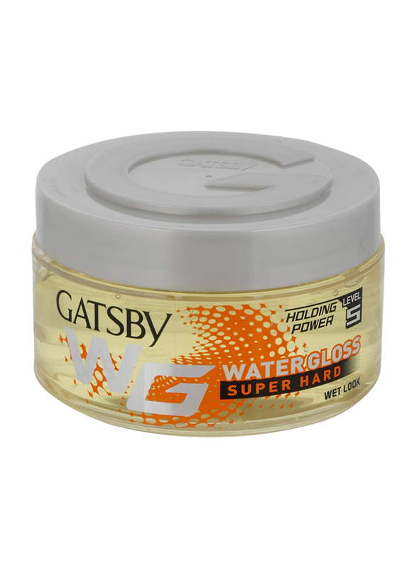 Gatsby Water Gloss Super Hard Hair Gel, 150g, Yellow