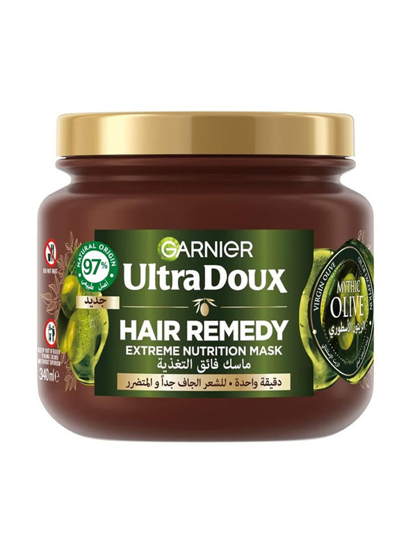 Garnier Ultra Doux Mythic Olive Extreme Nutrition Hair Remedy Mask for Dried Hair, 340ml