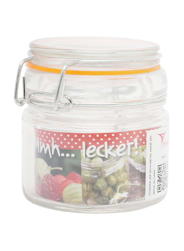 

Rishi Storage Jar with Metal Hoop, One Size, Clear