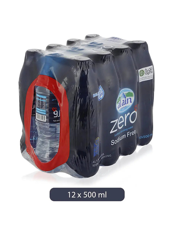 Al Ain Zero Sodium Drinking Water - 12 x 500ml