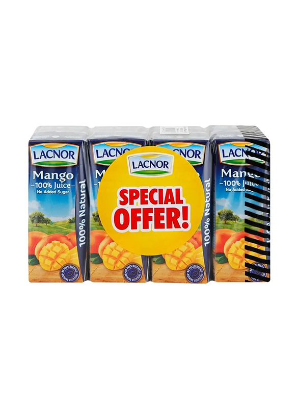 Lacnor Mango Juice, 8 x 180 ml