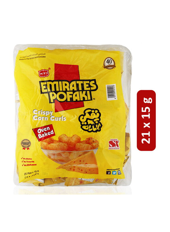 

Emirates Pofaki Crispy Corn Curl, 21 x 15 g