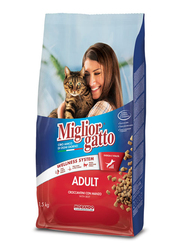 Miglior Gatto Beef Kibbles Adult Cat Dry Food, 1.5 Kg