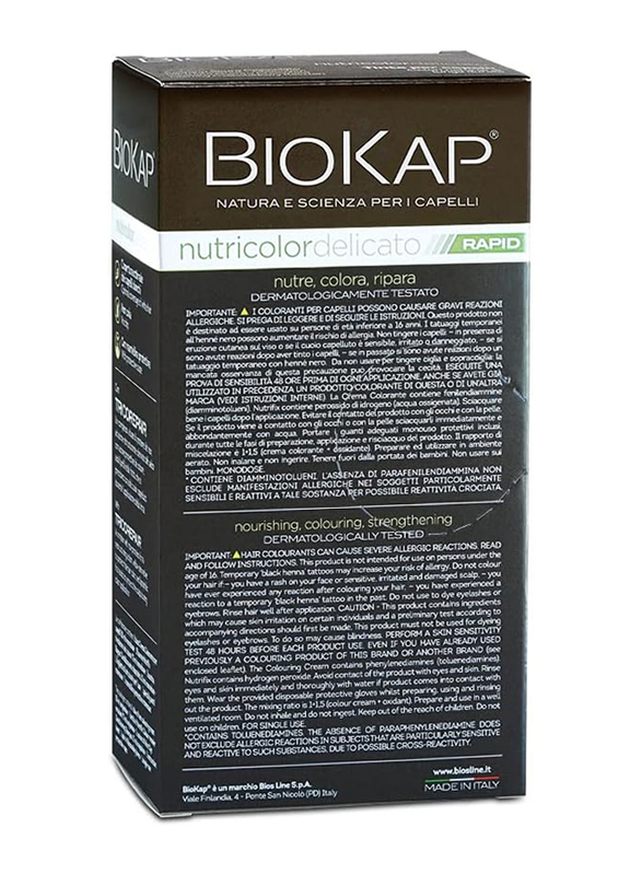 Biokap Nutricolor Delicato Permanent Rapid Hair Dye, 4.50 oz, 8.03 Natural Light Blonde