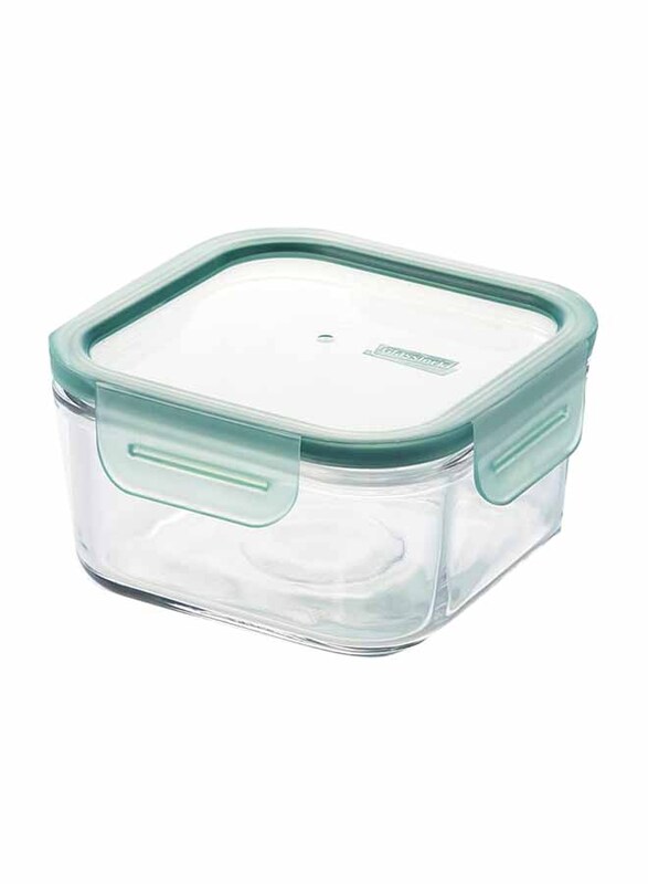 Glasslock Square Container, 900ml, Green