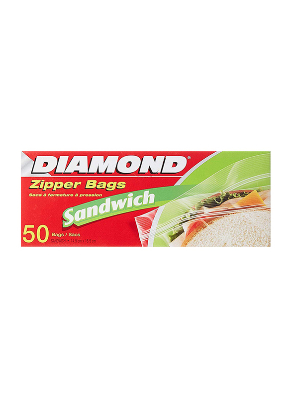 Diamond Zipper Bag Storage Medium, 12 x 50 Count
