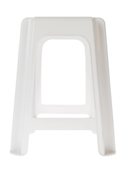 Cosmoplast Square High Stool Chair, White