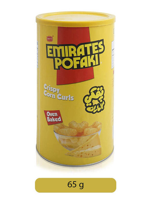 

Emirates Pofaki Cheese Coated Crispy Corns Curls, 65g