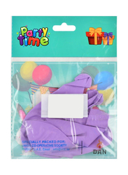 Party Time Balloon Set, Purple, 6 Pieces