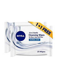 Nivea Cleansing Wipes, 2 x 25 Sheets