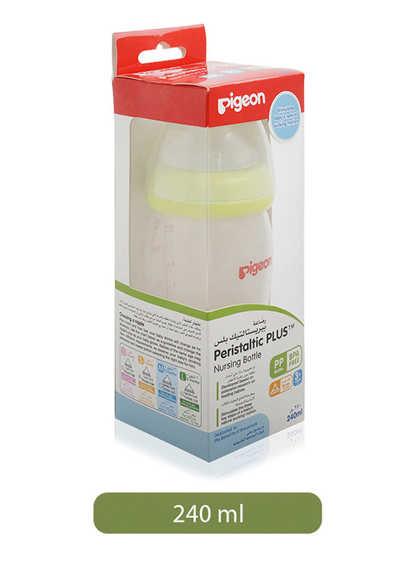 Pigeon Peristaltic Plus Baby Nursing Bottle 240 ml, Clear