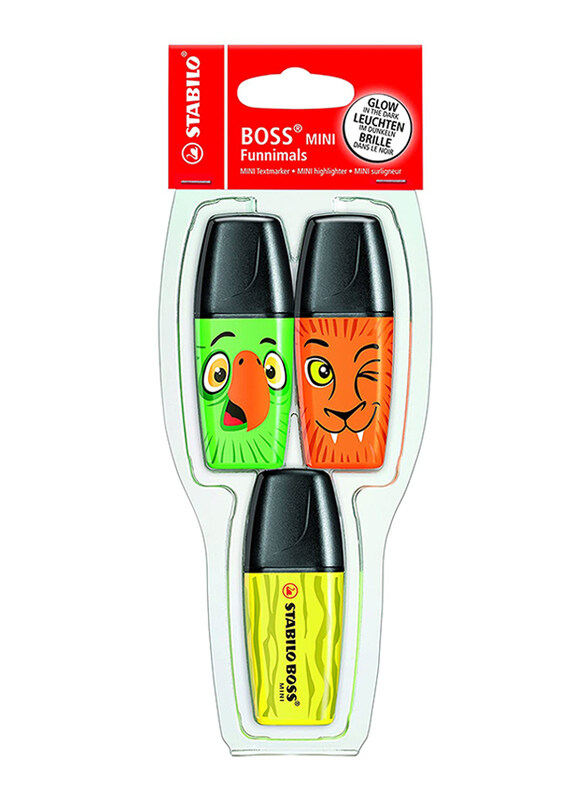 

Stabilo 3-Piece Boss Mini Funnimals Highlighter Set, Multicolour