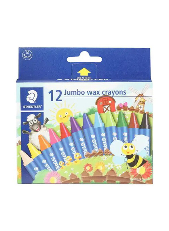 Staedtler Jumbo Wax Crayons Set, 12 Pieces