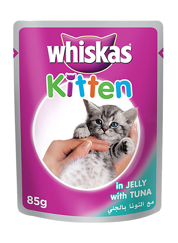 ويسكاس كيتين كيس تونة في الجيلي طعام رطب للقطط ، 24 كيس × 85 غ