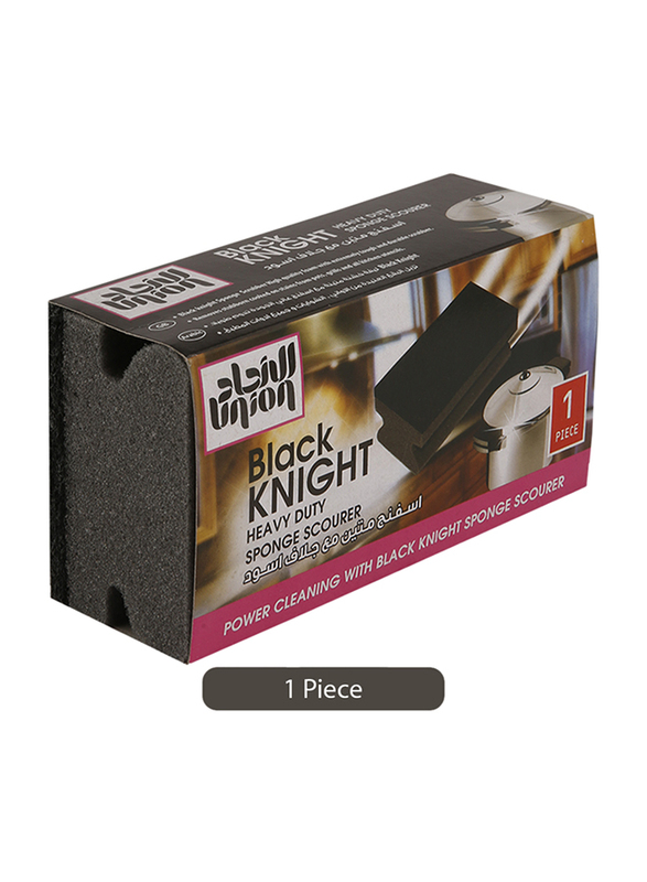 Union Black Knight Heavy Duty Sponge Scourer, 1 Piece, Black