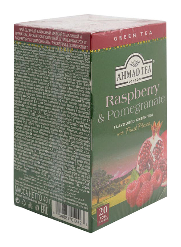 

Ahmad Tea Raspberry and Pomegranate Flavored Green Tea, 20 Bags