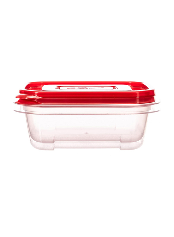 Lock & Lock E-Zlock Rectangle Food Container Set, 2 Pieces, 520ml, HLE6304, Red