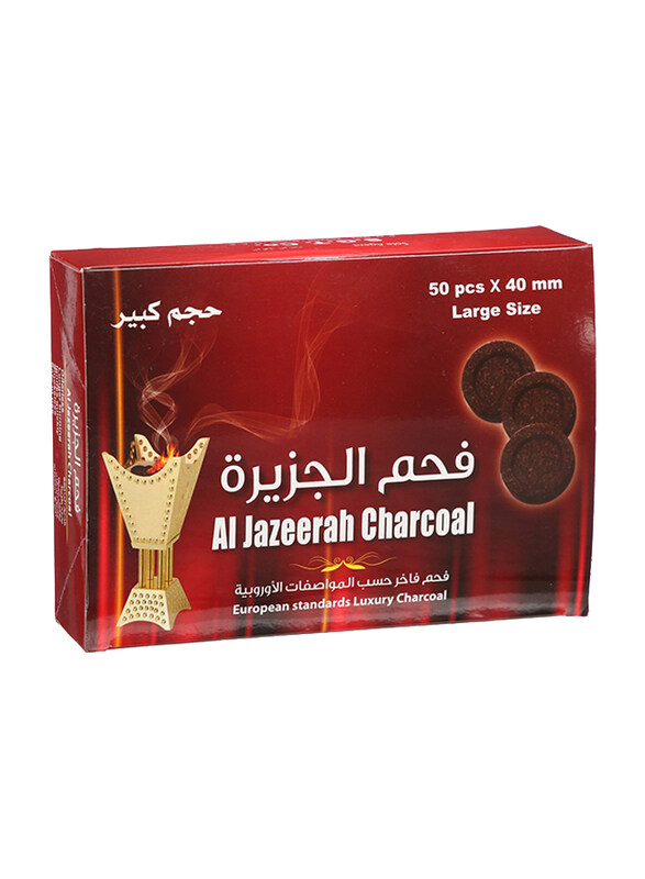 

Al Jazeerah 40 mm Large Size Luxury Charcoal, 50 Pieces