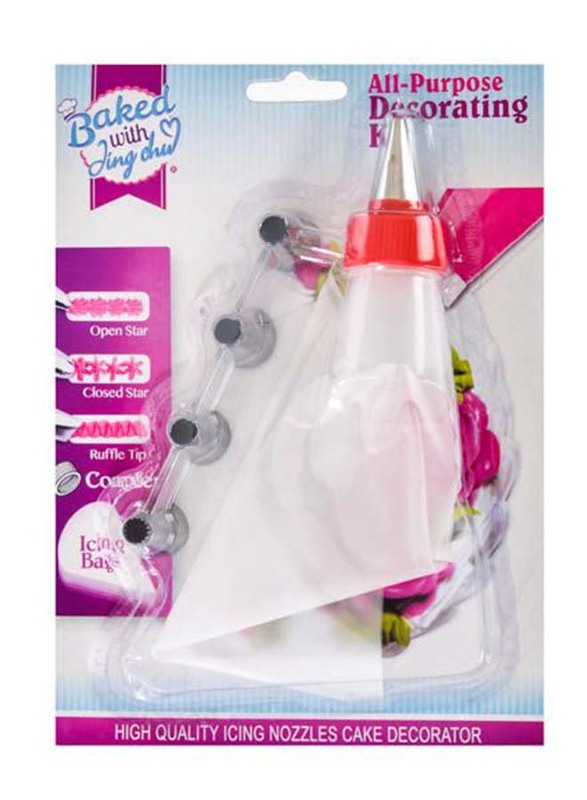 Master Chef Icing Set, P6093-46, White/Red