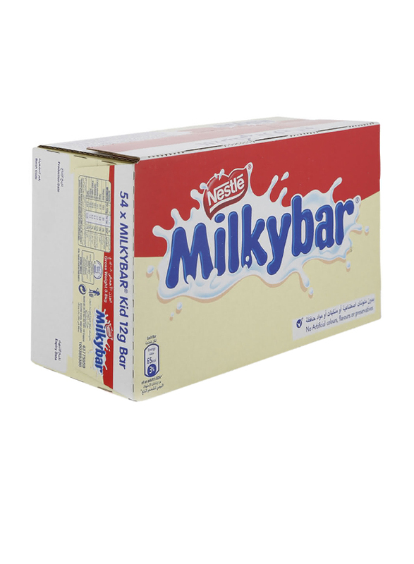 Nestle Milky Bar White Chocolate Bar, 54 Pieces x 12g