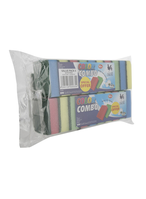 

Union Color Combo Scouring Pad, Multicolor, 26 Pieces