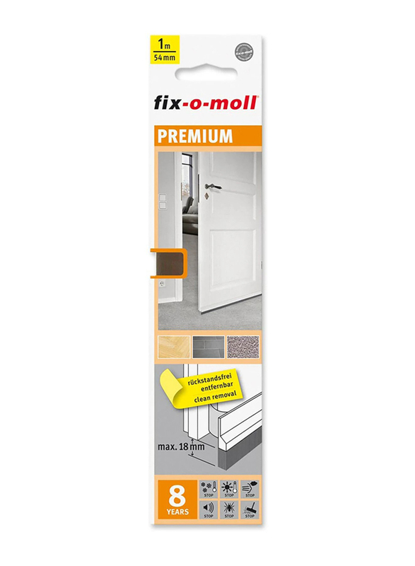 Fix-o-moll 1MM Door Watherstrip Tape, Black