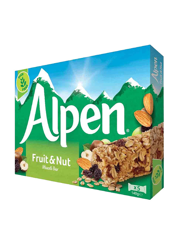 Alpen Fruit Nut & Chocolate Muesli Bar, 5 x 29g