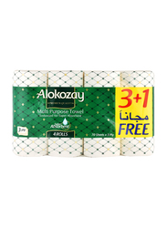 Alokozay Premium Quality 3 Ply Multipurpose Towel Rolls, 4 x 70 Sheets
