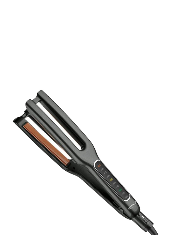 Revlon Double Straight Copper Ceramic Dual Plate Hair Straightener, RVST 2204, Black