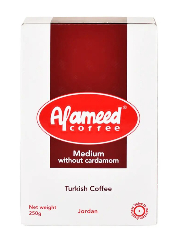 Alameed Coffee Medium without Cardamom Turkish Coffee - 250g