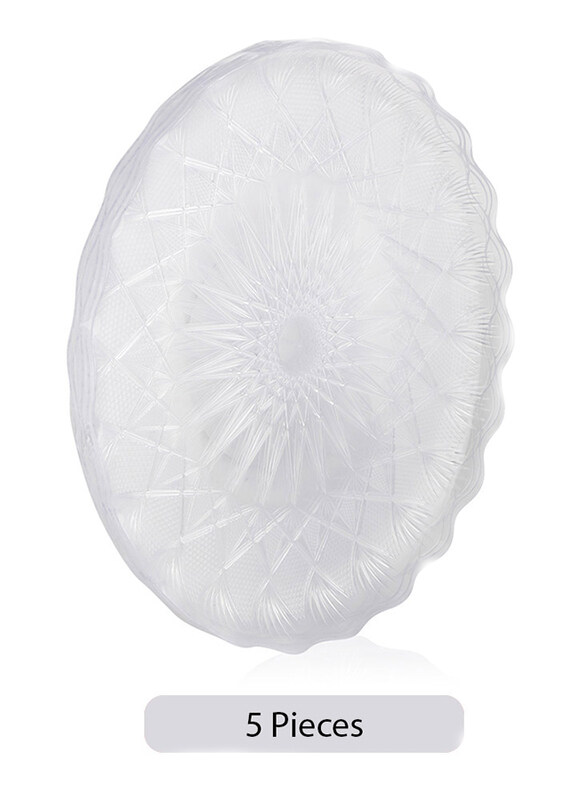 

Co-Op 30cm 5-Pieces Multi-Purpose Round Crystal Serving Plates, Clear
