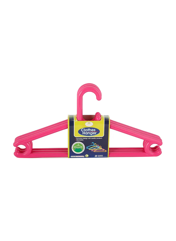 Pioneer Cloth Hanger, Pink, Set of 3