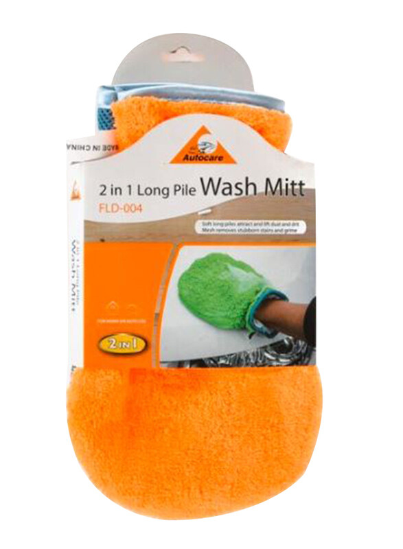 

Autocare 2-in-1 Long Pile Wash Mitt, Orange