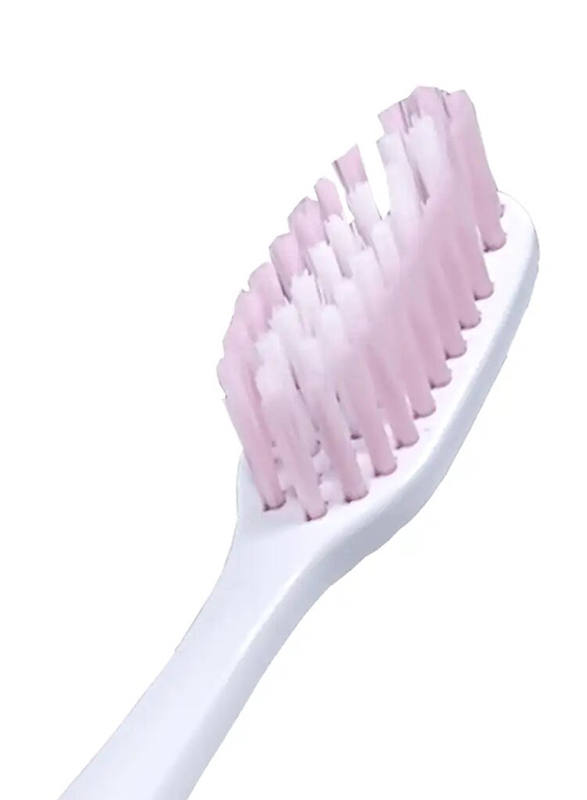 Protector Antiviral & Antibacterial Toothbrush Standard Medium Bristles, White/Pink