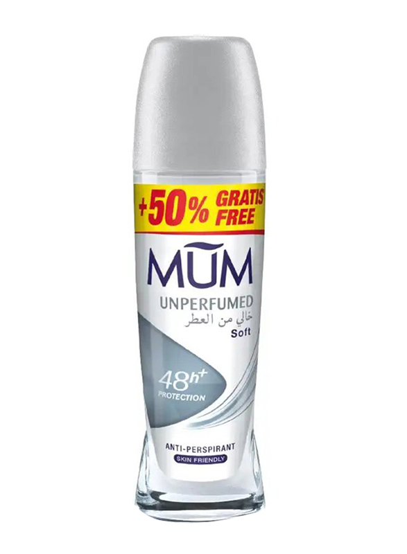 Mum Deodorant Roll Unperfumed, 75ml