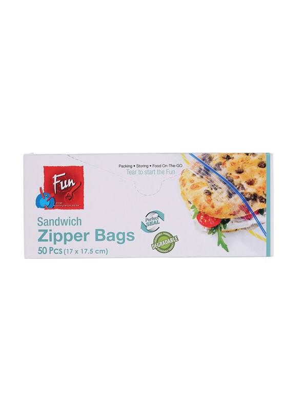 

Fun Sandwich Zipper Bag, 17 x 17.5cm, 50 Pieces