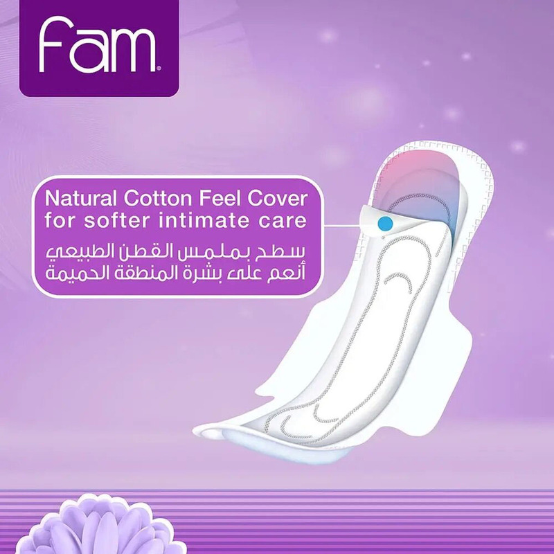 Fam Sanitary Pads Maxi Folded With Wings Super - 30 Pads