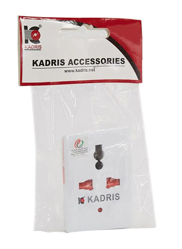 

Kadris 13 Amp UK Travel Adaptor with Light, White
