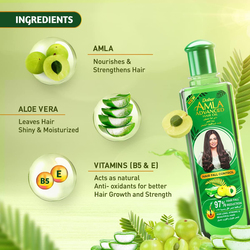 Dabur Amla Advanced Hair Oil with 97% Fall Reduction Aloe Vera Vitamins B5 E, 200ml