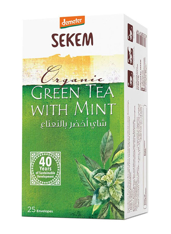 

Sekem Organic Green Tea with Mint, 25 Pieces