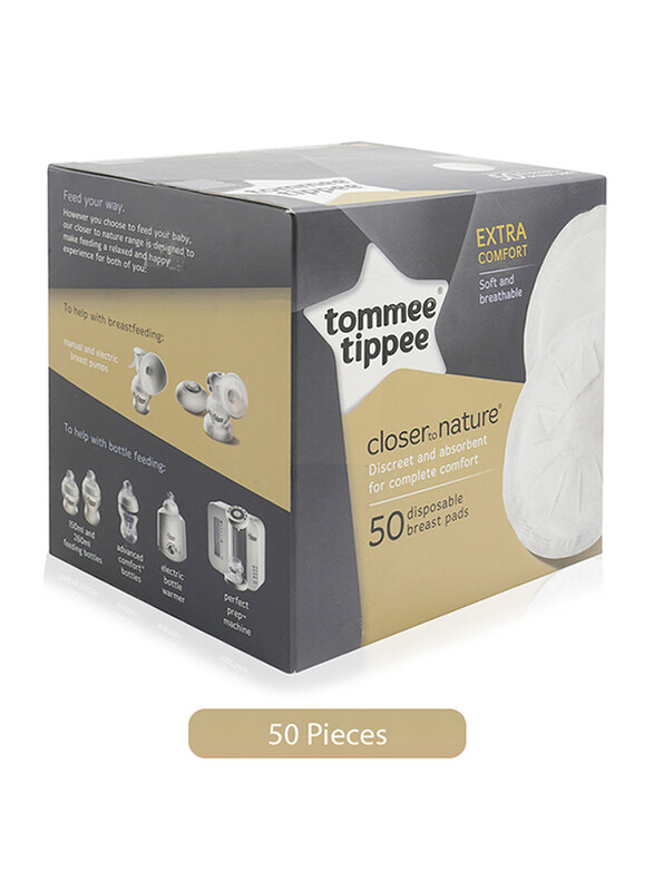 

Tommee Tippee 50-Pieces Closer to Nature Disposable Breast Pads Set, White