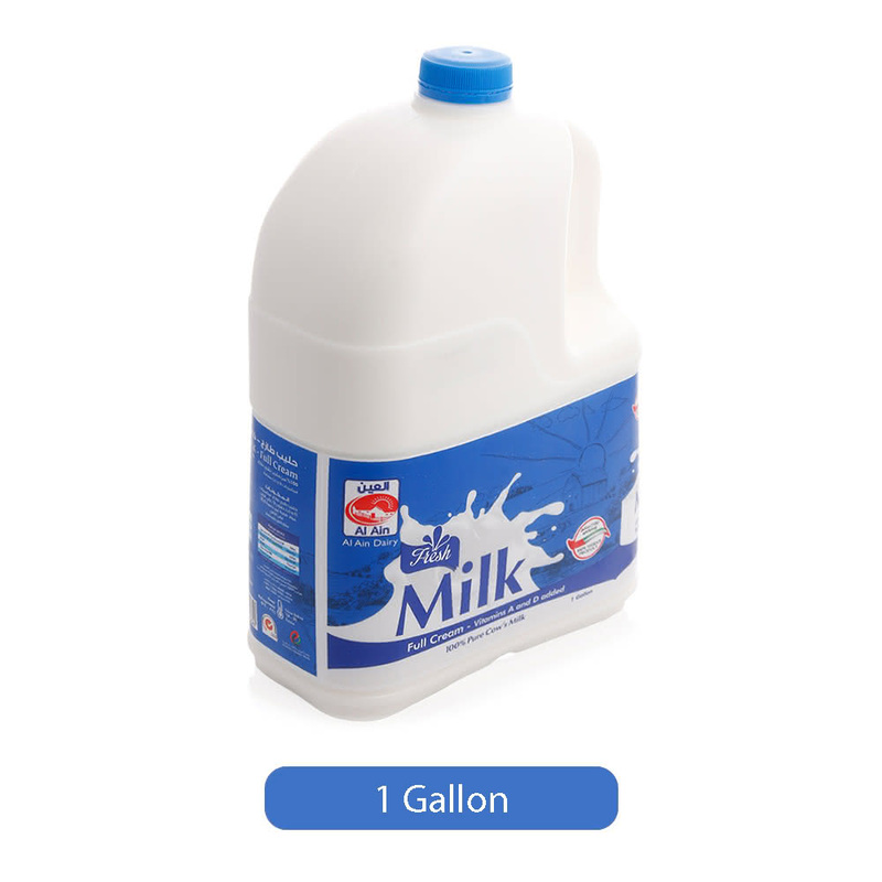 Al Ain Full Cream Fresh Milk, 1 Gallon